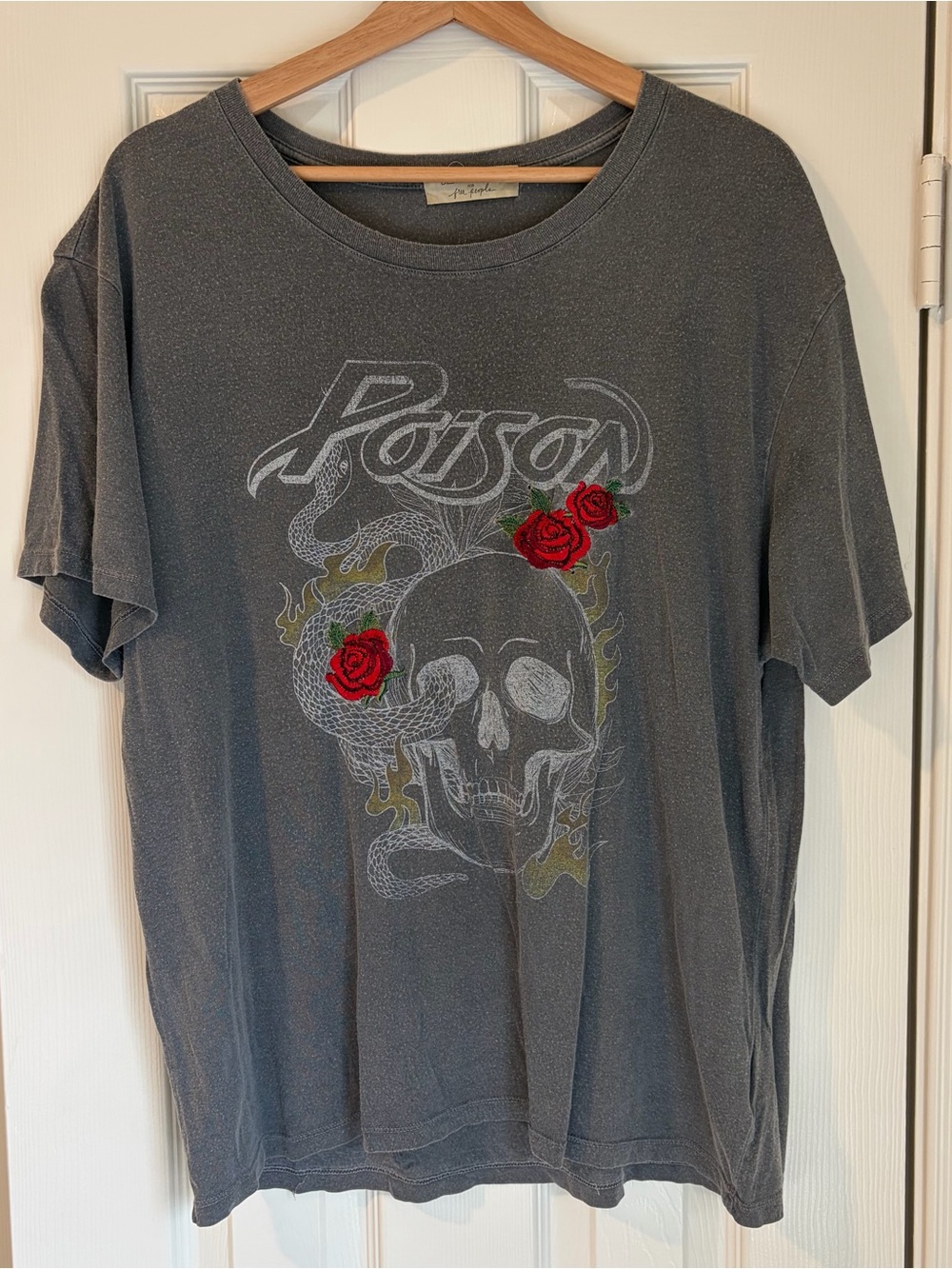 Free People Daydreamer Heather Gray Vintage Poison Tee